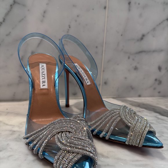 Aquazurra Gatsby Plexi Sling 105 Pumps - Picture 3 of 6